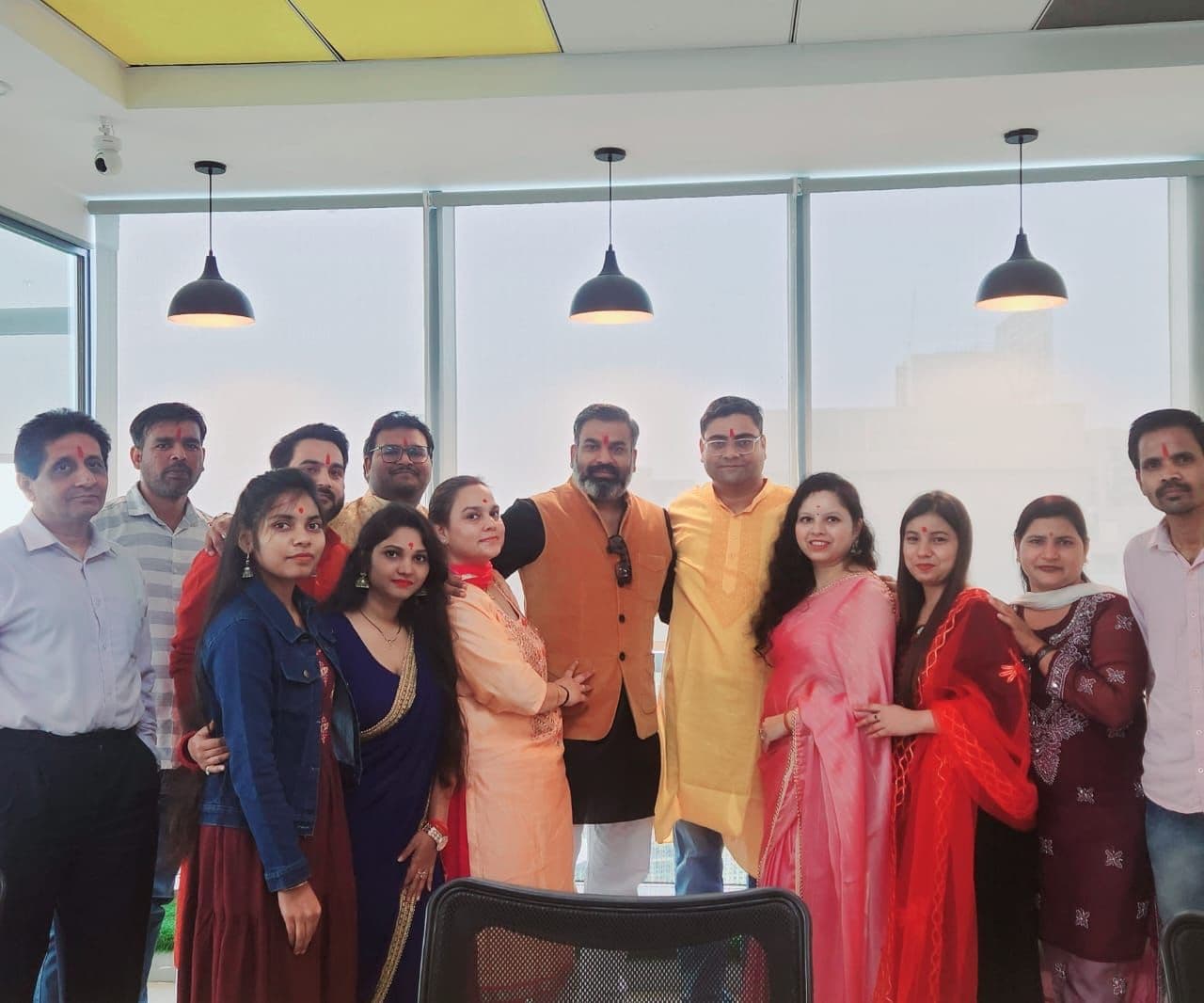 Dewberry Advisors team gathered at the Noida office